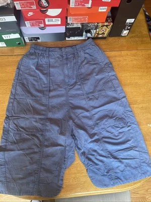 Free People Marbella Crop Harem Pants Sz Medium Coastal Blue NWT