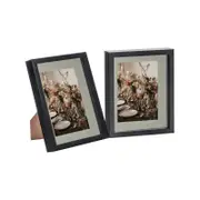 Nicola Spring 8" x 10" Black 3D Box Photo Frames - 5" x 7" Mount - Pack of 2