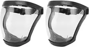Face Shield, Pack of 2 Anti-Fog Protective Film, Reusable Face Protection with Filter Cotton Pads, Protects Eyes and Face, Splash-proof Face Cover (Adult