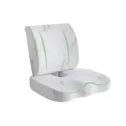 Memory Foam Lumbar Back Support Cushion Seat Set