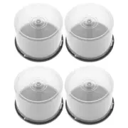 4 Pcs CD Storage Bin Case Clear Dvd Holder Organizer Blank Cases