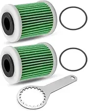 2 Pack of 6P3-WS24A-01-00 Fuel Filter with 2Pcs O-Rings and Fuel Filter Wrench Fits for Yamaha Outboard 4-Strokes 2006 to Current VZ150/VZ175/VZ200/VZ225/VZ250/VZ300/F150/F200/F225/VF200/VF225/VF250