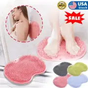 Bathroom Back Rub Suction Cup Exfoliating Foot Scrub Brush to Relieve Fatigue US