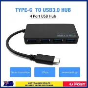 Multi USB 3.0 Hub 4 / 1 Port High Speed Slim Expansion Smart Splitter Type-C