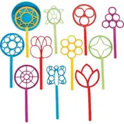 Super Fun Plastic Bubble Wands (Pack of 12)
