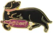 Dog and Wine Lapel Enamel Pin by Primitives by Kathy #37996