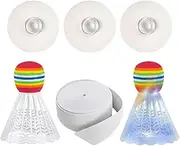 Elastic Badminton Trainer | Single Training Complete Badminton Set - Height Adjustable with Elastic Ropes, Portable Training Equipment, for Self-Training