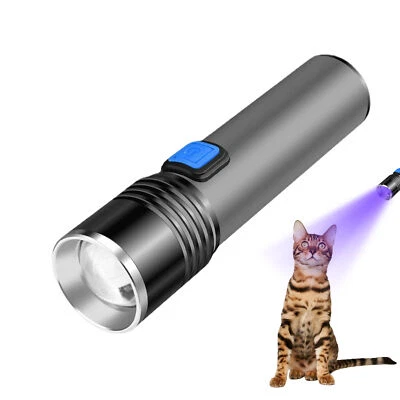 Black Light Flashlight 365nm Pet Urine Detector Telescopic Zoom rational