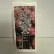 Mikasa Lead Crystal Bottle Stopper Wine Grapes Fruit Collection In Box