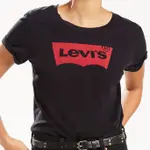 LEVI'S T恤 短袖 短T 純棉 女版 LOGO款 T恤 短袖 短T-SHIRT 圓領 L17369 黑色(現貨)