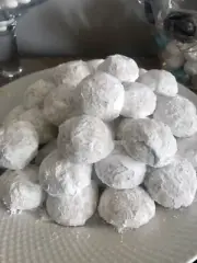 Homemade Cookies Snowball Pecan Or Walnuts 176 Cookies . Cello Bag, 4 Boxes.