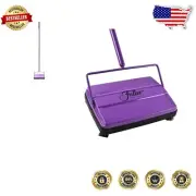 Compact Purple Floor Sweeper with Electrostatic Technology - Effortless Cleaning