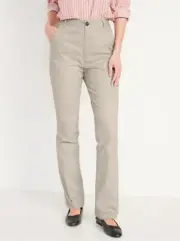 Old Navy Women’s High-Waisted Wow Boot-Cut Pants Rolled Oats Beige NWT Size 14