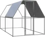 Outdoor Chicken Cage 2x4x2 m Galvanised Steel Coop Hen House Run Enclosure