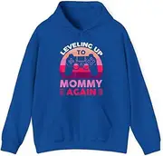 [X.Style] Leveling Up to Mommy Again Mom Pregnancy Announcement ds024 Hoodie Royal L