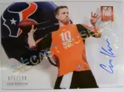 CASE KEENUM #7 TEXAS TEXANS ROOKIE RC AUTO HARD HATS ELITE PANINI 2012 75/199