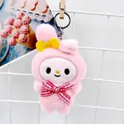 Kawaii Plush Doll Toy Cute Cartoon Hello Kitty Kuromi My Melody Cinnamoroll Plushie Keychain Bags Pendant Decoration Gift