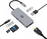 USB C Hub, SUTOUG USB C Docking Station 7 in 1 Multiport USB C Adapter HDMI, 100W PD, 3 USB A 3.0, SD/TF Dock for Typ C Laptop