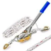 Rope Puller 3/4 Ton Capacity with 50Ft 0.6In Diameter Rope Come Along Winch 2...