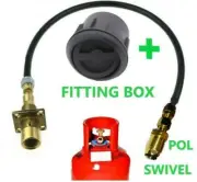 2 metres LPG Filling set with SWIVEL POL ADAPTER FOR PROPANE CYLINDER MOTORHOME