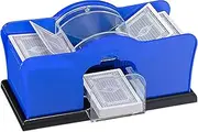 Relaxdays Unisex Adult Card Shuffler 2 Decks with Crank Handle Manual Shuffler for Playing Cards up to 91mm Plastic