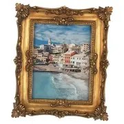8×10 Vintage Picture Frame, Ornate Bronze Photo Frames with Mat Bronze gold