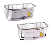 D.Line Sponge Caddy Chrome/PVC with Suction Cups - White