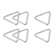 Metal Triangle Ring Buckles (50x43x5mm) 6pcs, Webbing Bag Clasps
