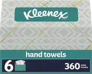 Kleenex Disposable Paper Hand Towels 6 Boxes 60 Tissues per Box (360 Total Tis