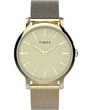 Timex Transcend 34mm Stainless Steel Gold Dial Watch TW2V92800