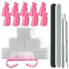 7 Pieces Manicure Pedicure Kit Featuring Nail Files Buffers And Cuticle Tools