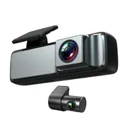 Elinz Dual Lens No Screen 1080P Dash Cam 720P Rear Camera WiFi App Control Supercapacitor Compact Discreet Car DVR