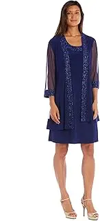 R&M Richards Women's 2pc-Sheath Dress W/ 3/4 Sleeves Power Mesh Jacket