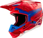 Alpinestars S-M5 Action 2, motocross helmet , color: Red/Blue/White , size: L