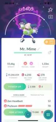 Shiny Mr. Mime - Trade 1 million stardust