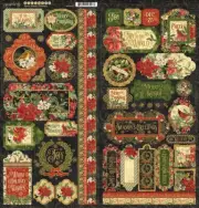 Graphic 45 WARM WISHES Cardstock Stickers Christmas Mixed Media Scrapbook