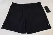 HIND 7 Inch Hydra Solace Reflective Black Green Running Shorts NEW Mens L XL