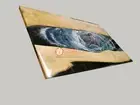 Ocean Wave Wooden Acacia Handmade Epoxy Resin River Din Table Top Furniture Deco