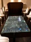 36"x24" Labradorite Tabletop Coffee Table Top Gemstone Agate Table For Office