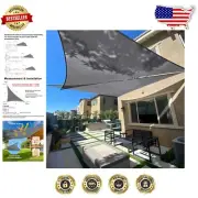 Custom Size Dark Grey Sun Shade Sail 12' x 12' x 17' for Elegant Outdoor Spaces