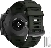 Bands Compatible with Garmin Instinct 2/Instinct Esports/Solar/Tide/Tactical,Soft Silicone Replacement Watch Strap (Graphite)