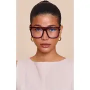 Tortoise Shell Square Blue Light Readers, Tortoiseshell