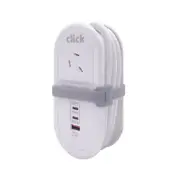Click 2 Outlet Power Board with PD20W USB Charger