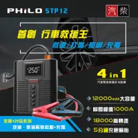 在飛比找momo購物網優惠-【Philo 飛樂】STP12多功能4 in 1汽柴油救車電