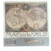 Vintage Springbok MAP OF THE WORLD 1500 Piece Jigsaw Puzzle by Hallmark 1992