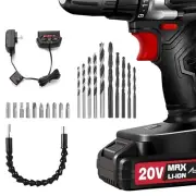 Lightweight Cordless Drill with 15+1 Clutch & 22 Accessories for Versatile Use
