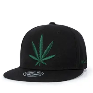 Stoned Sativa Dope 楓葉嘻哈時尚男女皆宜的男士 Snapback 平檐帽帽子可調節