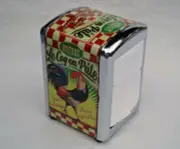French Metal Paper Napkin Holder Dispenser - Rooster - Le Cog en Pate