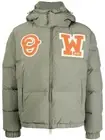 Off-White Men's Patch Hooded Down Puffer Coat Size Large (L) Army Green