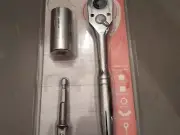 Black & Decker Universal Socket 3 Piece Set 3/8 Ratchet,Adapter And Socket